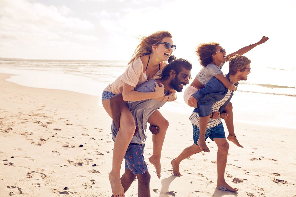 friends on the beach